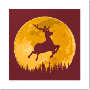 Night Reindeer Posters and Art